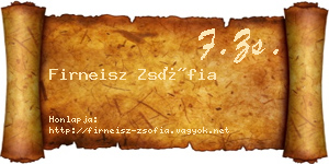 Firneisz Zsófia névjegykártya