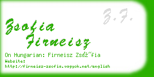zsofia firneisz business card